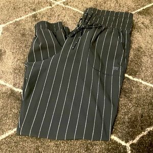 Albion Navy Pinstripe Destination Joggers - Large Petite